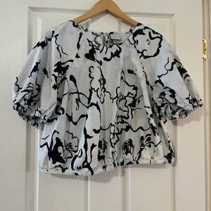 Abstract Top and Skirt Matching Set